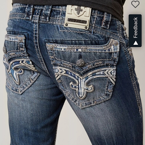 Men's Blue Rock Revival Jeans